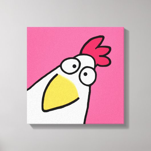 Roze SERIEUS CHICKEN door Sandra Boynton Canvas Afdruk (Voorkant)