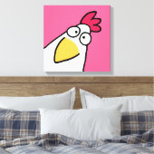 Roze SERIEUS CHICKEN door Sandra Boynton Canvas Afdruk (Insitu (Slaapkamer))
