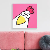 Roze SERIEUS CHICKEN door Sandra Boynton Canvas Afdruk (Insitu (Woonkamer))