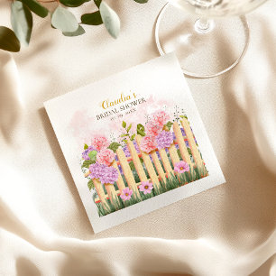 Roze Sering Hortensia Verse Markt Bruidscadeau  Servet