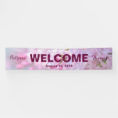 Roze seringen bloemen spandoek (Horizontaal)