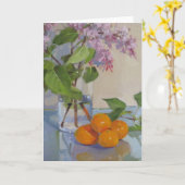 Roze Seringen Kaart (Gele Bloem)