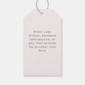 Roze seringen thema cadeaulabel (Achterkant)