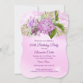 Roze seringen vlinder Bloemig Pretty Verjaardagsfe Kaart (Voorkant)
