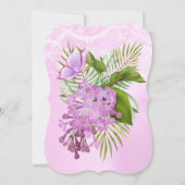 Roze seringen vlinder Bloemig Pretty Verjaardagsfe Kaart (Achterkant)