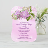 Roze seringen vlinder Bloemig Pretty Verjaardagsfe Kaart (Staand voorkant)