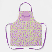 roze seringenbloem met naam All-Over Print Schort (Voorkant)