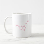 Roze Serotonine Molecule Structuur Koffiemok (Links)