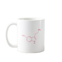 Roze Serotonine Molecule Structuur