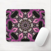 Roze Serpent Fractal Mandala Mousepad Muismat (Met muis)