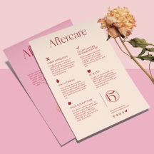 Roze Service Nazorg Huidverzorging Flyer