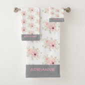 Roze set handdoeken van Floral (Insitu)