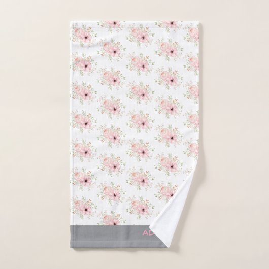 Roze set handdoeken van Floral (Handdoek)
