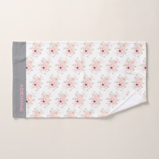 Roze set handdoeken van Floral (Handdoek)