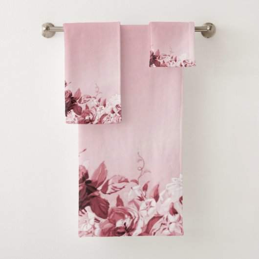 Roze set handdoeken van Floral (Insitu)