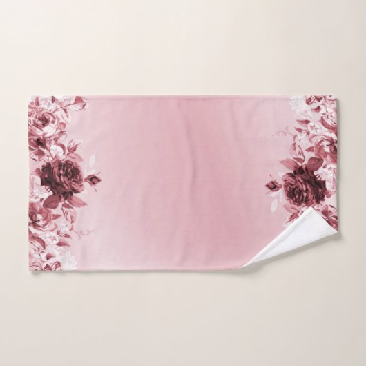 Roze set handdoeken van Floral (Handdoek)