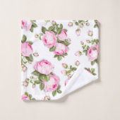   Roze set handdoeken van Floral (Wasdoekje)