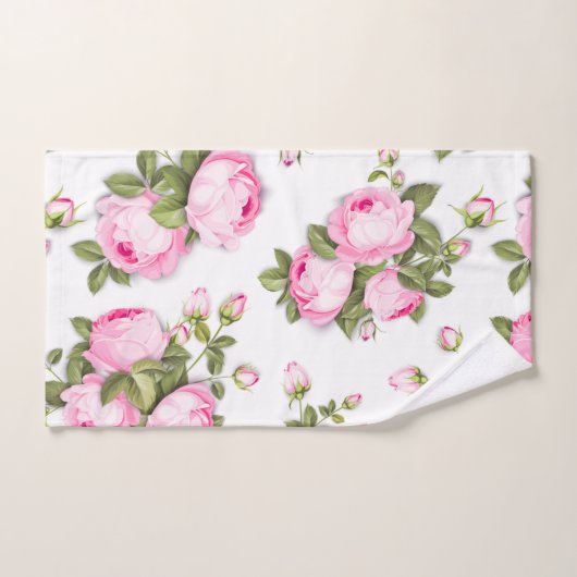 Roze set handdoeken van Floral (Handdoek)