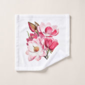 Roze set handdoeken van Magnolias (Wasdoekje)