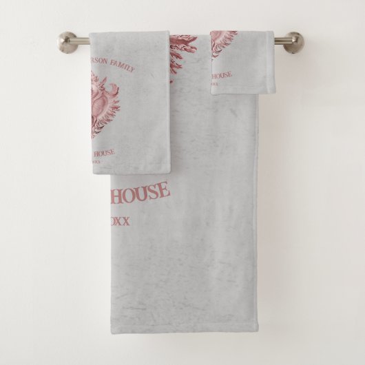 Roze set handdoeken van Shell Bath (Insitu)