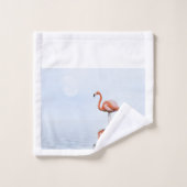 Roze set handdoeken voor flamingo Bathroom (Wasdoekje)