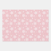 Roze set kerstinpakken papier van 3 inpakpapier vel (Voorkant 3)