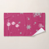 Roze set met kerstversieringen bad handdoek (Handdoek)