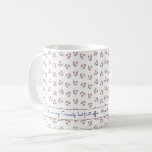 Roze Shabby Chic Aangepaste Spreuk Zoete Erwten Koffiemok