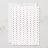 Roze Shabby Chic  Baby Meisje Douche Kaart (Achterkant)