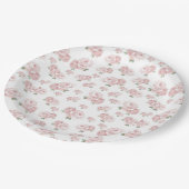 Roze Shabby Chic  Baby Meisje Douche Papieren Bordje (Gekanteld)