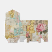 Roze Shabby Chic Rozen Bedankdoosjes (Uitgevouwen)