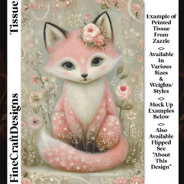 Roze Shabby Chic Vos Met Bloemen DL2R Decoupage Tissuepapier