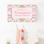 Roze, Shabby Chic Vrijgezellenfeest Banner (Insitu)