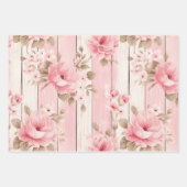 Roze Shabby Chic Wrapping Papiervellen Inpakpapier Vel (Voorkant 3)
