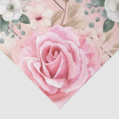 Roze Shabby Chique Rozen & Eucalyptus Tissuepapier (Detail)