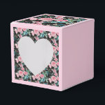 Roze Shabby Roos Floral Tea Party Cake Favor Box Bedankdoosjes<br><div class="desc">Shabby Chic Pink Aqua Roos Floral Tea Party Cake favor Boxes. Ontworpen van een van mijn waterverf schilderijen.</div>