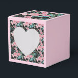 Roze Shabby Roos Floral Tea Party Cake Favor Box Bedankdoosjes<br><div class="desc">Shabby Chic Pink Aqua Roos Floral Tea Party Cake favor Boxes. Ontworpen van een van mijn waterverf schilderijen.</div>