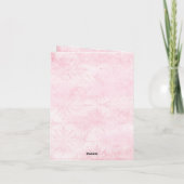 Roze Shabby Style Baby Aankondiging (Achterkant)