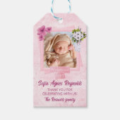 Roze Shabby Style Baby Cadeaulabel