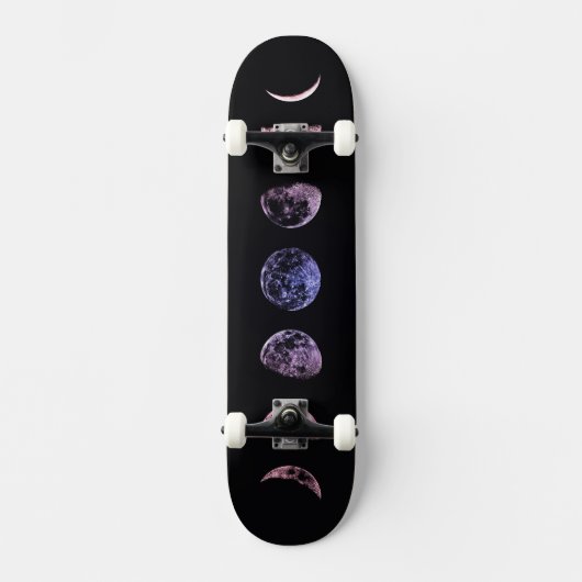 Roze Shadow Moon Persoonlijk Skateboard (Voorkant)