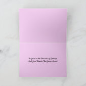 Roze Shamrock Flowers Happy Easter Kaart (Binnen)