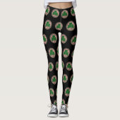 Roze shamrock on Celtic Knots Leggings (Voorkant)