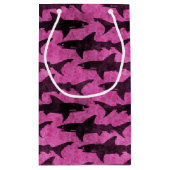 Roze Shark Bag met label voor naam Klein Cadeauzakje (Achterkant)