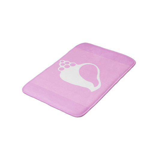 Roze Shell Badmat (Gekanteld)