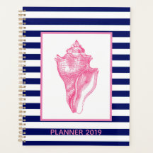 Roze Shell en Navy Stripe