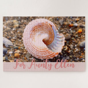  Roze Shell op de Aangepersonaliseerde Beach Legpuzzel