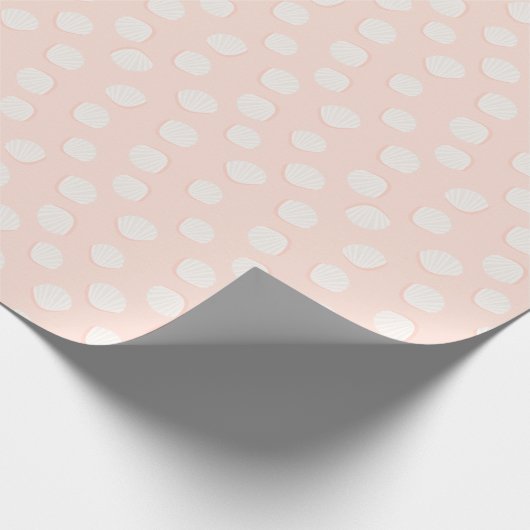 Roze Shell Pattern Wrapping Paper Cadeaupapier (Hoek)