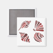 Roze shell rijmagneet magneet (Voorkant / Achterkant)