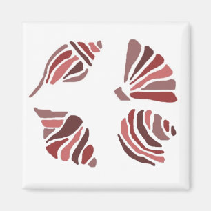 Roze shell rijmagneet magneet