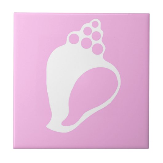 Roze Shell Tegeltje (Voorkant)